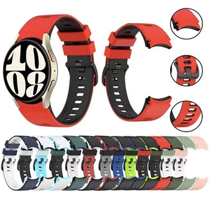 Watch Strap Silicone Dual Color Strap for Samsung Galaxy Watch 4/5/6 - Picture 1 of 29