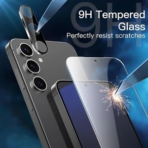For Samsung Galaxy S24 FE Tempered Glass Screen Protector And Camera Protector - Picture 1 of 24