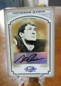 2006 Donruss Threads College Gridiron Kings Signatures Steve Owens #CGK-16 Auto - Picture 1 of 2