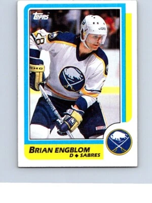 VINTAGE HOCKEY CARD TOPPS 1986 BUFFALO SABRES BRIAN ENGBLOM  NO345 - Image 1 of 2