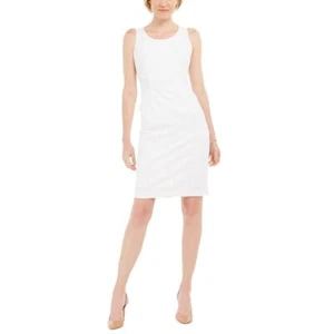 KASPER NEW Women's Vanilla Ice Petite Ribbed Metallic Print Sheath Dress 6P TEDO - Picture 1 of 2