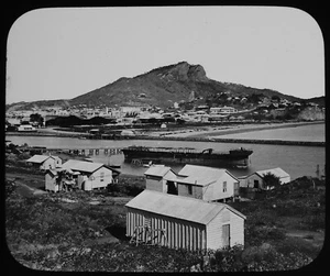 Magic Lantern Slide TOWNSVILLE & CASTLE HILL QUEENSLAND C1890 PHOTO AUSTRALIA - Picture 1 of 2