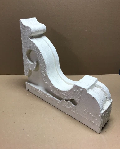 Antique Single Wood Corbel Shabby Victorian Architectural VTG White Chic 520-23B Cover
