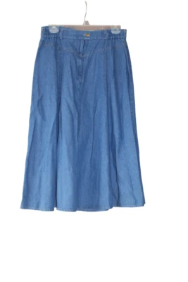 Falda midi completa mediana ligera vintage Koret City Blues Preppy Girly talla 12 28" Foto 1 de 2