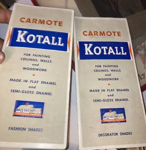 (2) Carmote KOTALL vintage paint sample brochures Fashion /Decorator shades - Picture 1 of 8