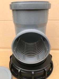 IBC Coperchio DN 150 con 110 mm HT pezzo a T con apertura di servizio FILTRO GROSSO e FINE - Foto 1 di 20