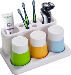 Toothbrush Holder Kids Family Set for Bathroom Storage Organizer - Picture 1 of 1