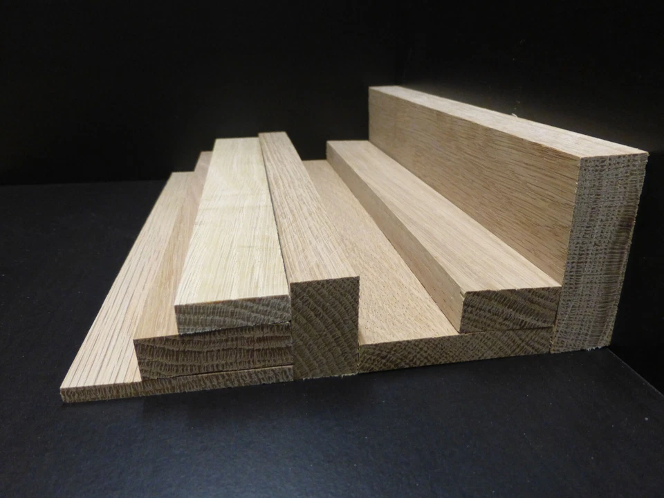 5mm dicke Rechteckleisten Vierkant Holzleisten Eiche Stk 100cm Bastelleisten - Bild 1 von 1