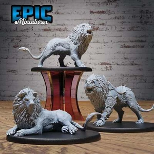 León - 28 mm mazmorras y dragones - miniaturas épicas - carnaval nocturno - Imagen 1 de 5