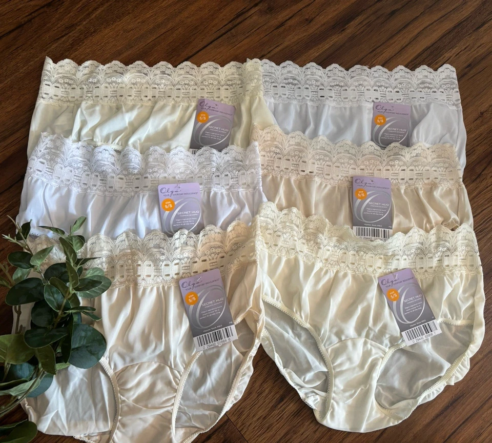 NUEVO LOTE DE 6 🌸 Bragas Olga Vintage 00913 Para Mujer 5/S Abrazo Secreto Moda Cucharadas Foto 1 de 4
