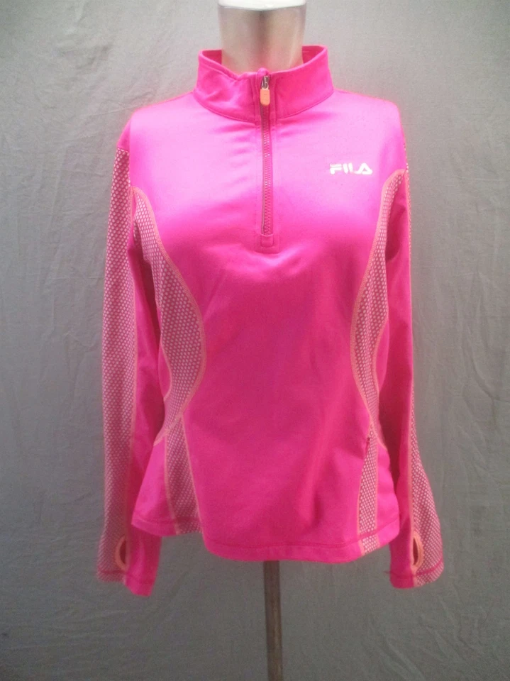 Fila Sport Talla M Mujer Rosa Correr 1/4 Cremallera Compresión Ropa Activa Chaqueta 539 Foto 1 de 4