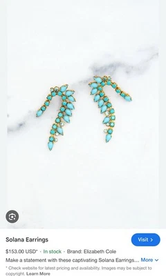 Pendientes Elizabeth Cole Solana Statement Blue Foto 1 de 4