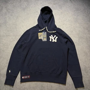 Polo Ralph Lauren New York Yankees Hoodie Mens Medium Aviator Navy Rare NEW - Picture 1 of 14