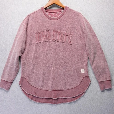 Iowa State Cyclones Sweatshirt Womens Small Pink NCAA College Pullover Applique - Image 1 of 4