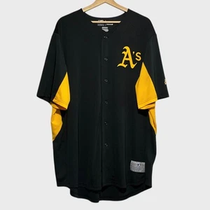 Maglia da baseball vintage Oakland Athletics A’s nera MLB 2XL XXL - Foto 1 di 5