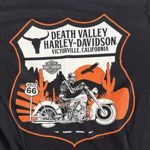 Harley Davidson Shirt Mens 2XL Black Motorcycle Pinup Girl Valley West Virginia - Picture 1 of 9