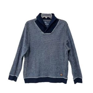 Tommy Bahama Para Hombres Mediano Agave Azul Informal Pullover Suéter Mantón Cuello - Imagen 1 de 11