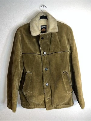 Vintage Men’s Made In Canada Heavy Sherpa Lined Courdory Jacket Brown/Tan Sz 38 - Image 1 of 4