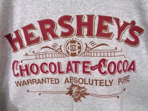 Men's HERSHEY CHOCOLATE Gildan Ultra Cotton Gray Pocket T-Shirt ~ Size: XL - Picture 1 of 6