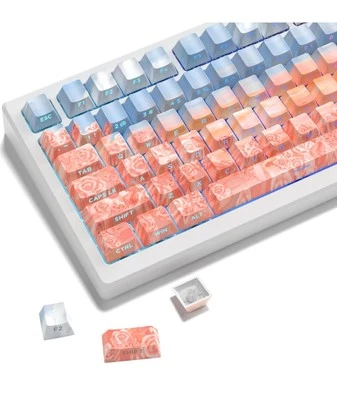 dagaladoo Shine Through keycap Set, 60 75 Percent,dye - Rose Coast,only keycaps - Image 1 of 4