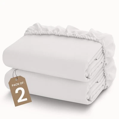 1800 Deep Pocket Fitted Sheet Queen King Fully Elastic Fitted Sheets Bed Sheets - Image 1 of 4