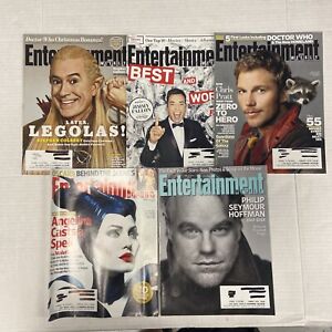 Lot of 5 Entertainment Weekly Magazines 2014. Phillip Seymour Hoffman Maleficent