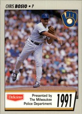 1991 (BREWERS) Brewers Police #3 Chris Bosio