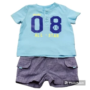 Just One You By Carter's Toddler 2pc Short Sleeve Shirt & Shorts,Size 6M - Picture 1 of 7