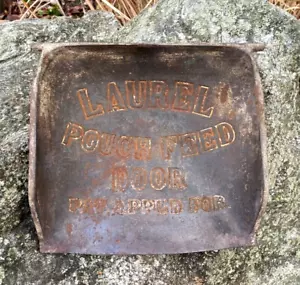 Antigua bolsa de laurel de hierro fundido de colección bolsa de conducto de grano de comida perro ganado - Imagen 1 de 6