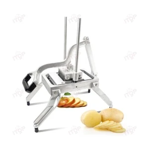 Cortadora manual de fotos para hacer papas fritas onduladas cortadora de verduras de acero inoxidable - Imagen 1 de 9