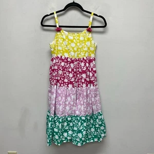 Boden Kids Girls Multicolor Floral Sleeveless Smocked Back Tiered Dress 11-12Y - Picture 1 of 7