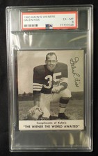 1960 Kahn's wiener football card Galen Fiss Cleveland Browns PSA 6 EXMT POP 1