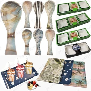 New Melamine Modern Spoon Holder Rests Rester Kitchenware Tool Utensils Tray UK - Picture 1 of 42