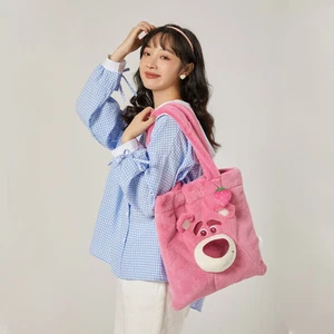 Bear shoulder bag cartoon cute large capacity plush hand bag gift - Picture 1 of 5