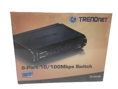 SEALED TRENDnet TE100-S8 8-PORT 10/100Mbps FAST ETHERNET NETWORK SWITCH - Image 1 of 4