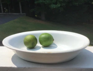 Antique JOHN EDWARDS White Ironstone Warranted CONGRESS 1880-1900 Oval Bowl 10" - Picture 1 of 9