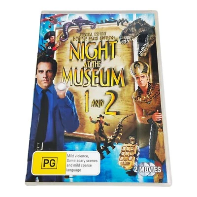 NIGHT AT THE MUSEUM / NIGHT AT THE MUSEUM 2 DVD 2 MOVIES BEN STILLER - Image 1 of 4
