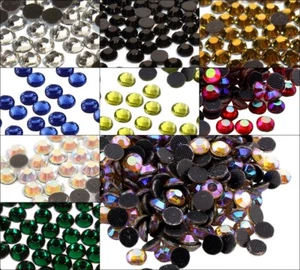 Hotfix strass SS6 SS10 SS16 SS20 SS30 pietre glitter AAA GRADE colore a scelta - Foto 1 di 81