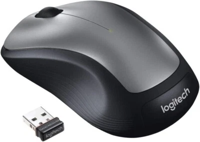 Logitech M310 Wireless Ambidextrous Optical Mouse w/ USB Receiver PC/MAC Silver - Image 1 of 4