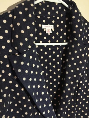 Blazer de punto jersey lunares azul marino Xhiliation Target, talla S Foto 1 de 4