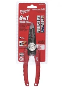 Milwaukee 48-22-3079 6-In-One Combination Wire Stripping and Reaming Pliers - Picture 1 of 7