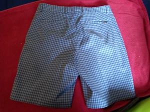 Greg Norman Golf Shorts - Blue Gingham Check - 34" - Picture 1 of 8