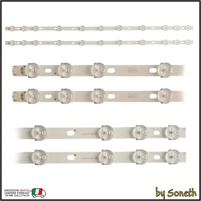 SONETH KIT 2 BARRE LED TV PER TELEFUNKEN TE32287B301C10D TE32278B30CXD TE32287B35TXD