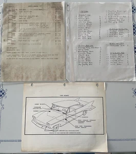 Foglio colori DeSoto vintage 1930-33, foglio ricambi Mopar 1928-29, 1959 posizione vernice - Foto 1 di 9