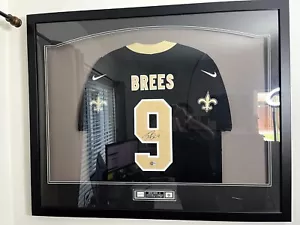 DREW BREES Autographed Nike Saints Jersey in 42.5 x 34.5 Frame - Beckett - Picture 1 of 3
