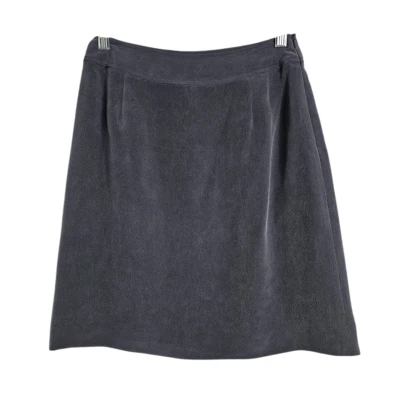 Falda De Colección JONES NEW YORK 100% Seda GRIS CARBÓN Talla 4 Twee Preppy Academia Foto 1 de 4