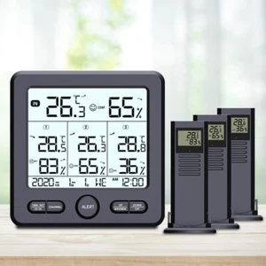 Funk Wetterstation Thermometer mit Außensensor Innen Außen Thermometer ,LCD - Bild 1 von 14