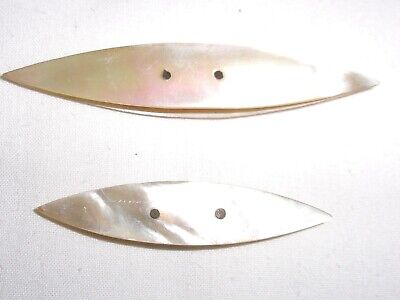 2 X Vintage Mother Of Pearl Tatting Shuttle Lace Making Bobbins • 12.24€