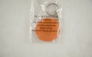 Tupperware Orange Flat Out Keychain- New In Package - Picture 1 of 2