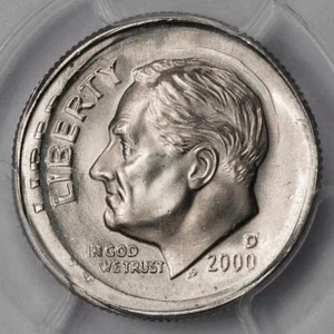 2000 D PCGS MS64 Double Struck Broadstruck Dime Mint Error Great Eye Appeal - Picture 1 of 4